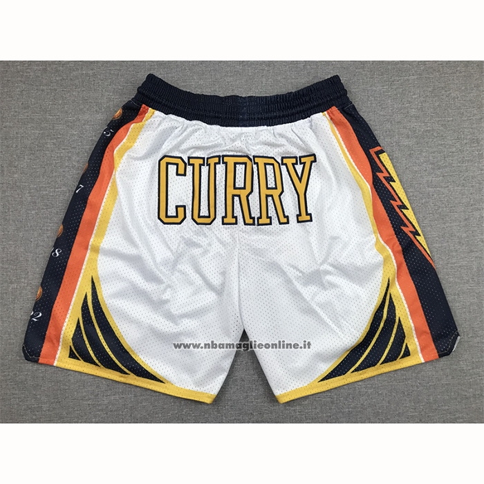 Pantaloncini Golden State Warriors Stephen Curry 2022 NBA Finals Bianco